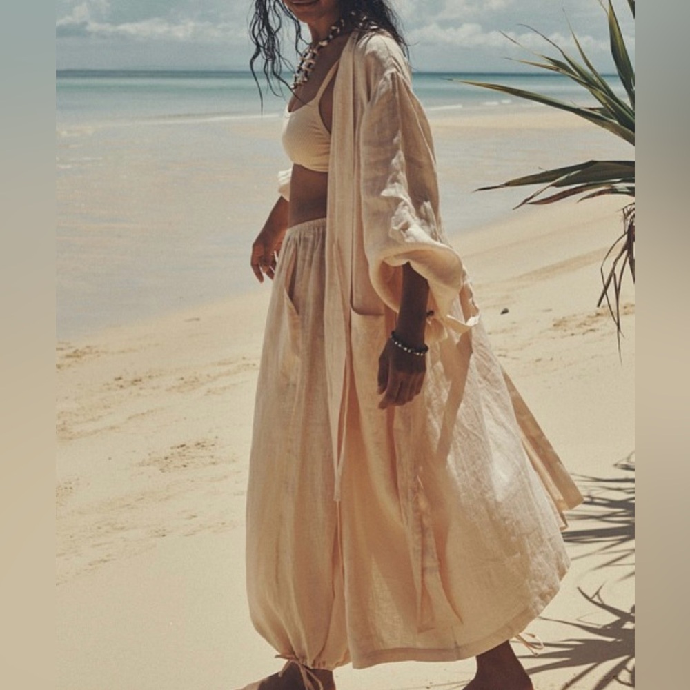 ISO Spell | Mae Linen Robe | S/M - Picture 11 of 11